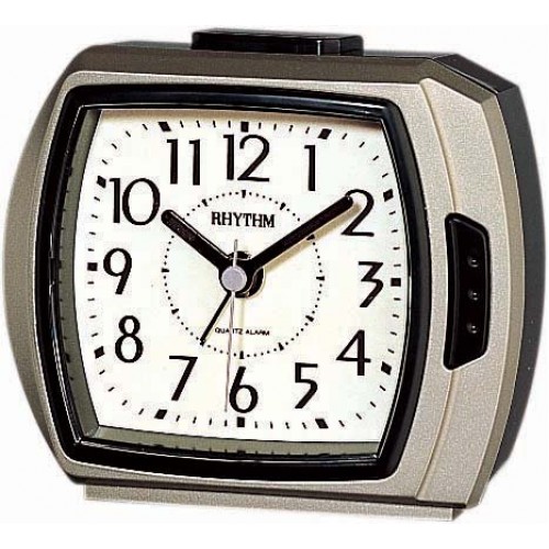 Rhythm(Japan) 4 Steps Increasing Beep Snooze Super Silent Metallic Gold Alarm Clock